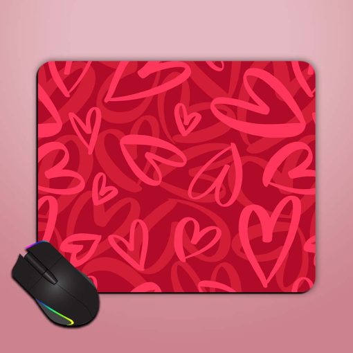 Seamless Romantic Pattern Mouse Pad Zapvi