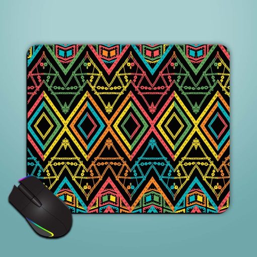 Abstract Zigzag Pattern Mouse Pad Zapvi