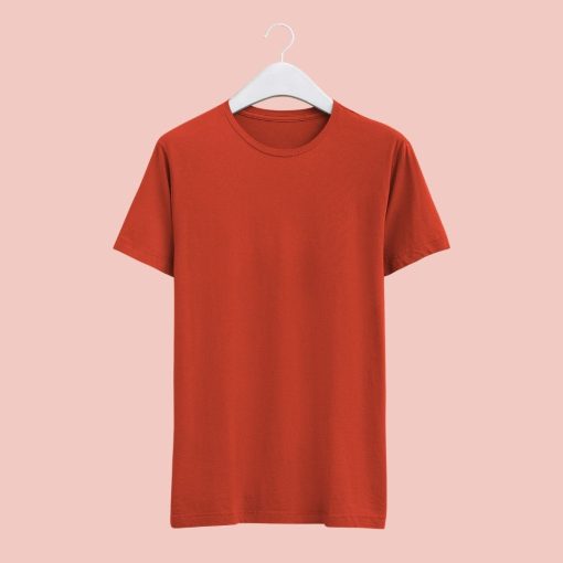 Smoke Orange Half Sleeve T-Shirt for Men Zapvi