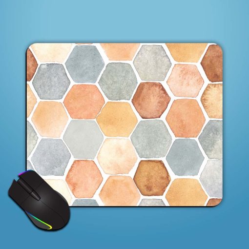 Hexagon Pattern Handdrawn Mouse Pad Zapvi