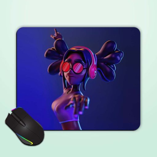 3D Illustration Black Mouse Pad Zapvi