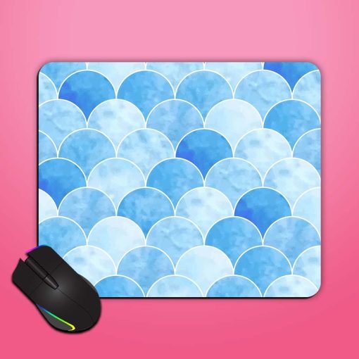 Seamless Watercolor Scales Mouse Pad Zapvi