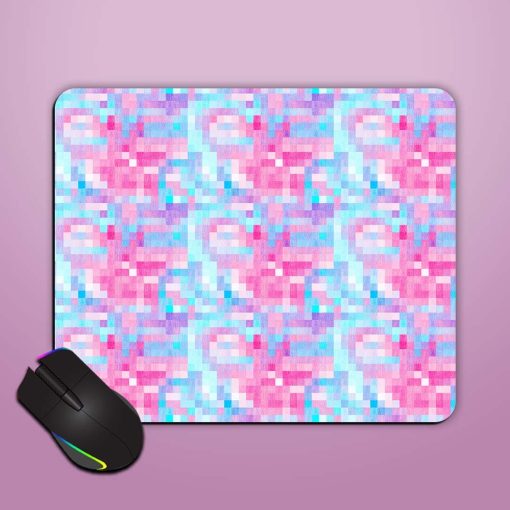 Abstract Pastel Mosaic Mouse Pad Zapvi