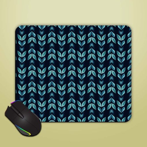 Spring Teal Foliage Mouse Pad Zapvi