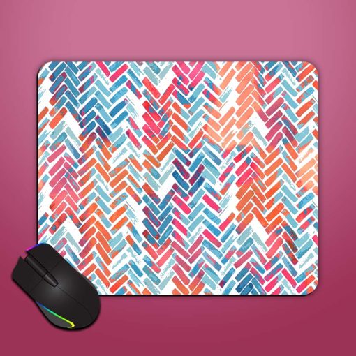 Zigzag Lines Watercolor Mouse Pad Zapvi