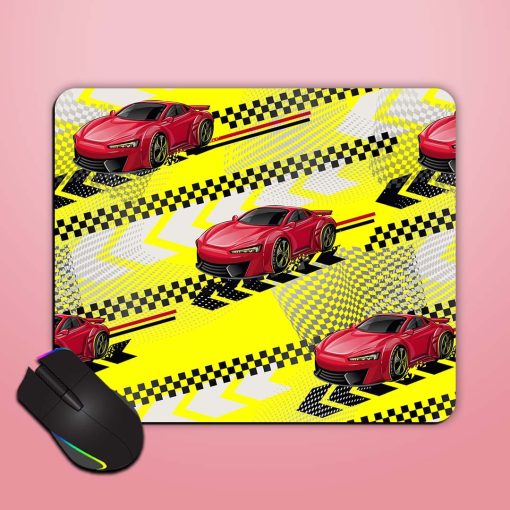 Abstract Seamless Red Mouse Pad