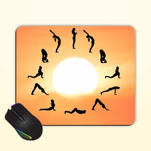 Sun Salutation Surya Mouse Pad Zapvi