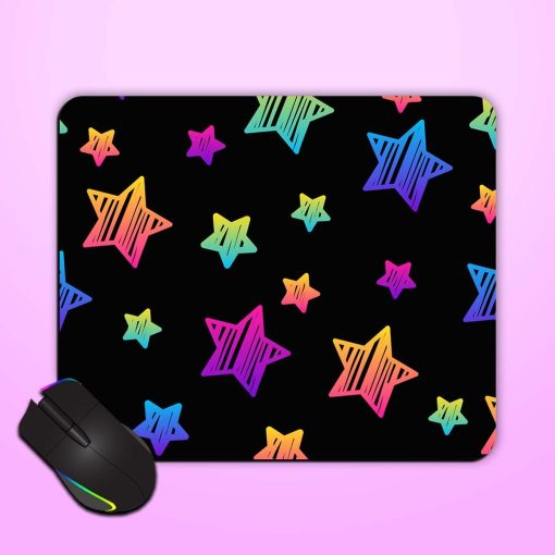 Abstract Black Rainbow Mouse Pad Zapvi