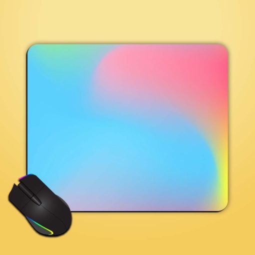 Wavy Curve Yellow Mouse Pad Zapvi