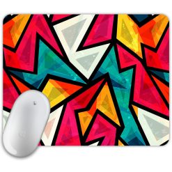 Alternative view of Abstract Colorful Geometric Mouse Pad