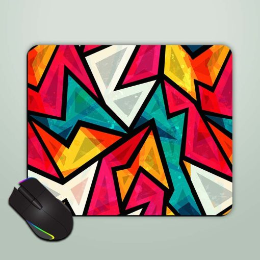 Abstract Colorful Geometric Mouse Pad Zapvi