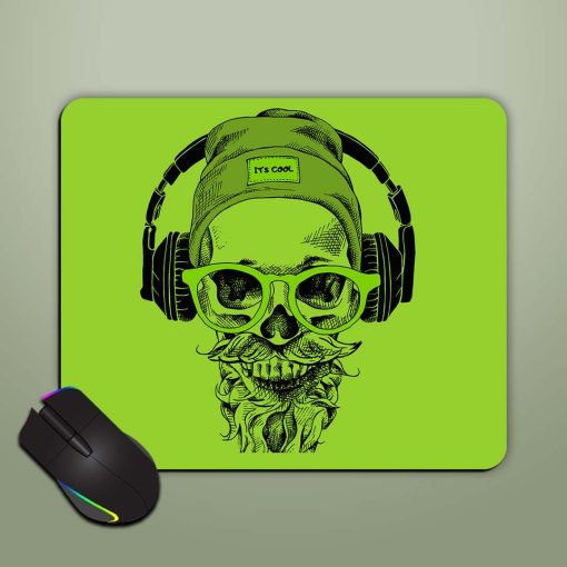 Skull Beard Mustache Mouse Pad Zapvi