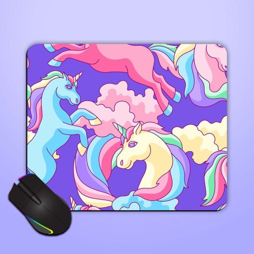 Seamless Pattern Unicorns Mouse Pad Zapvi