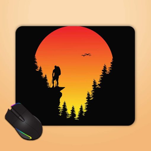 Hiking Sun Adventure Mouse Pad Zapvi