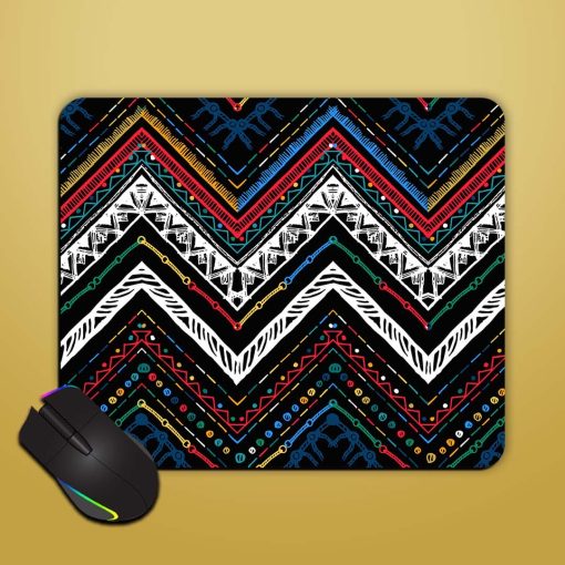 Zigzag Tribal Art Mouse Pad Zapvi