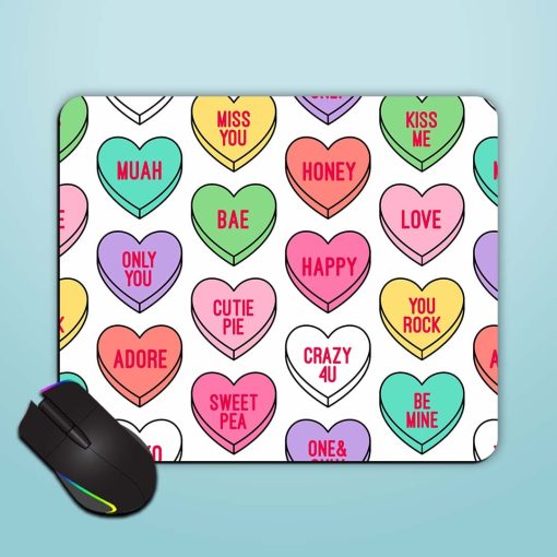 Colorful Heart Candy Mouse Pad Zapvi