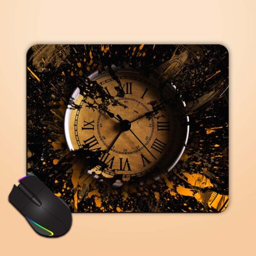 Antic Clock Mouse Pad