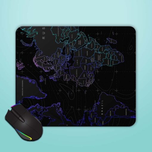 World Map Mouse Pad Zapvi