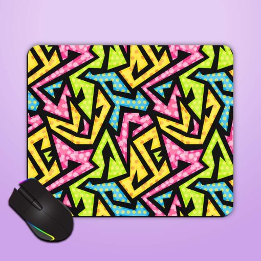 Colored Geometric Seamless Mouse Pad Zapvi