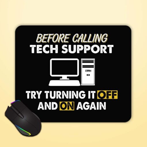 Before Calling Tech Mouse Pad Zapvi