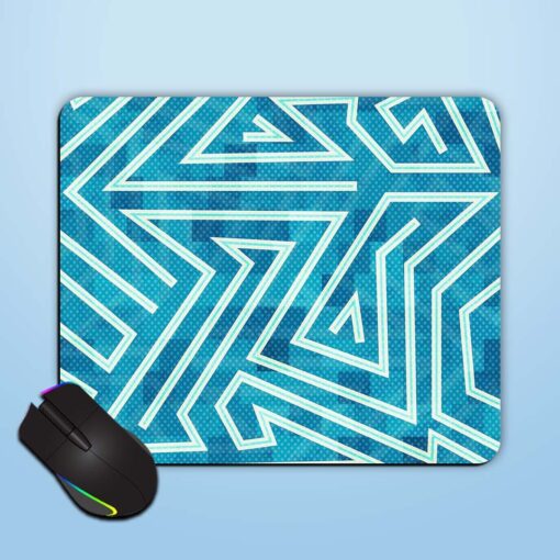 Blue Maze Seamless Mouse Pad Zapvi