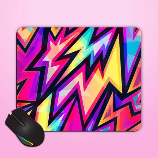 Bright Graffiti Geometric Mouse Pad Zapvi