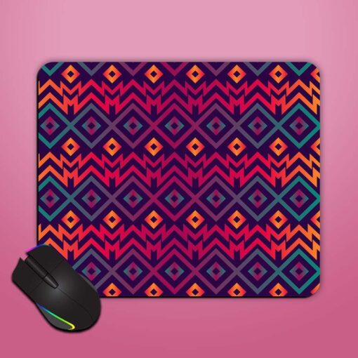 Bright Vintage Geometric Mouse Pad Zapvi