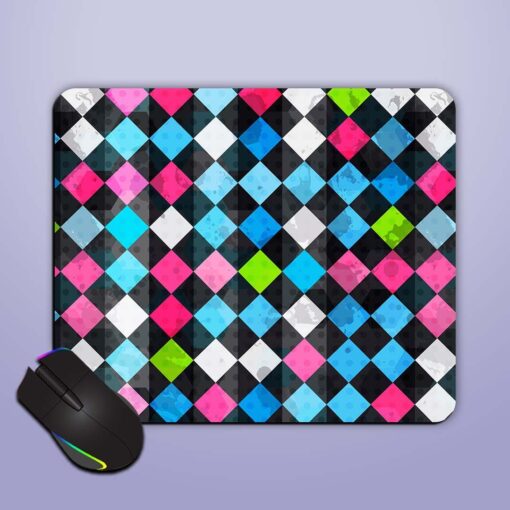 Color Rhombus Seamless Mouse Pad Zapvi