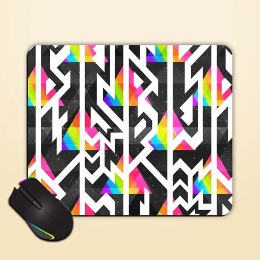 Colored Geometric Seamless Mouse Pad Zapvi