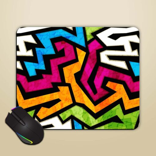 Colored Graffiti Seamless Mouse Pad Zapvi