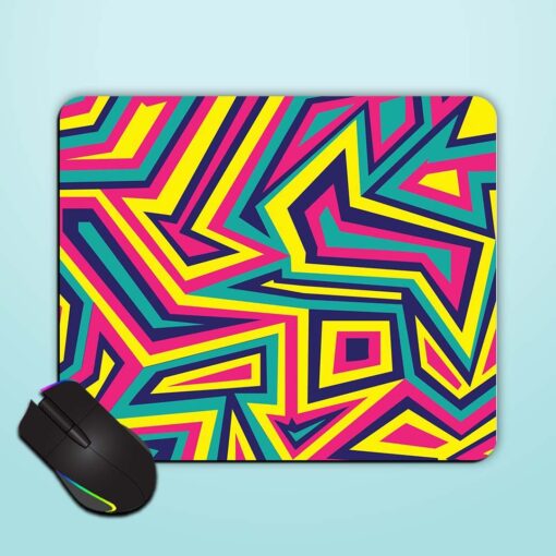 Colorful Abstract Geometric Mouse Pad Zapvi