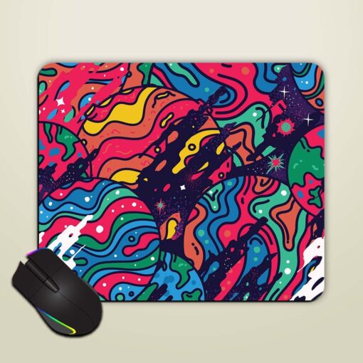 Colorful Abstract Space Mouse Pad Zapvi