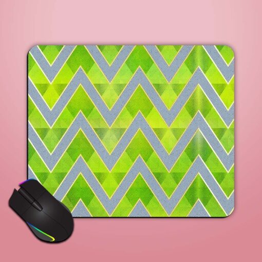 Green Zigzag Seamless Mouse Pad Zapvi