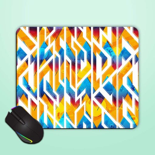 Grunge Geometric Pattern Mouse Pad Zapvi