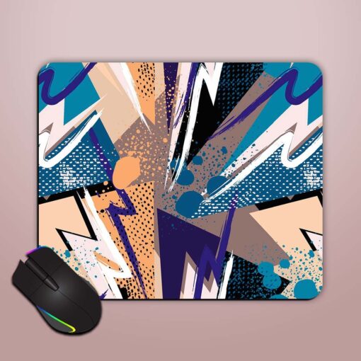 Grunge Geometric Pattern Mouse Pad Zapvi