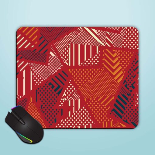 Red Color Tribal Mouse Pad Zapvi