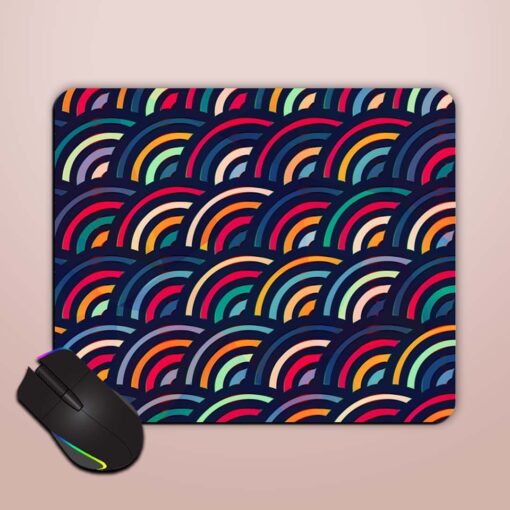 Retro Circle Vector Mouse Pad Zapvi