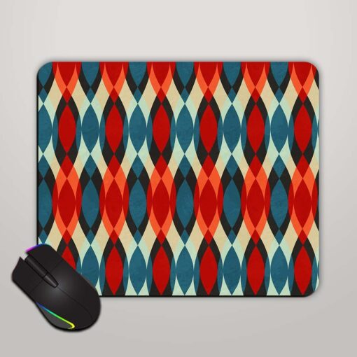 Vintage Red Seamless Mouse Pad Zapvi