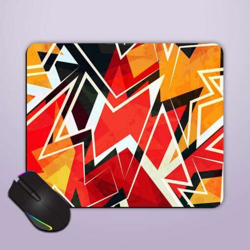 Warm Color Geometric Mouse Pad Zapvi