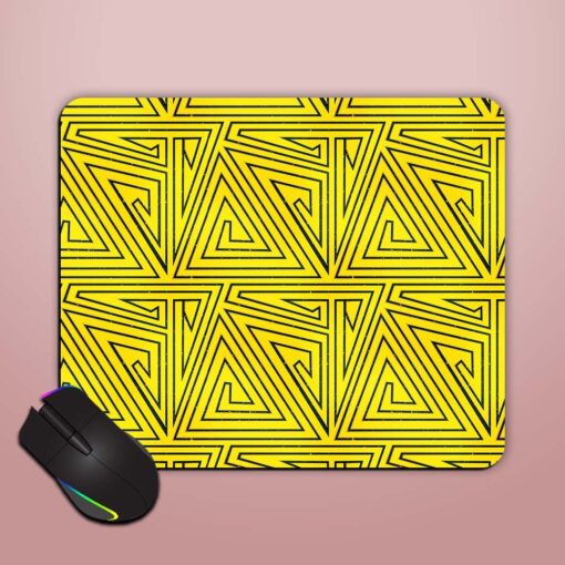 Yellow Maze Seamless Mouse Pad Zapvi