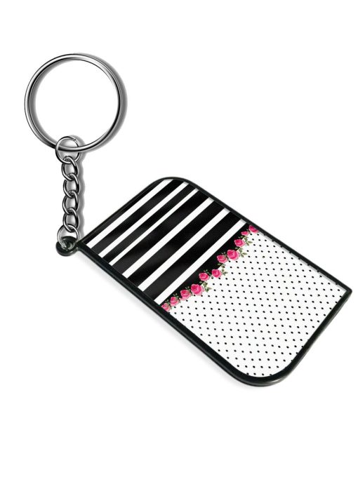 Flower Polka Dots Keychain Zapvi