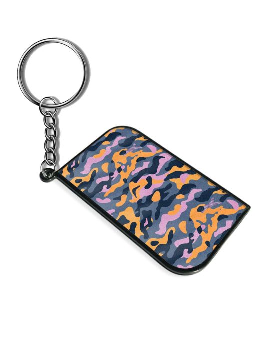 Camouflage Army Military English Orange Art Keychain Zapvi