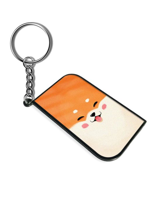 Cute Dog Face Vector Keychain Zapvi