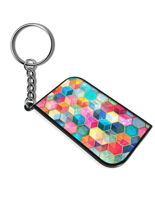 Colorful Hexagon Keychain