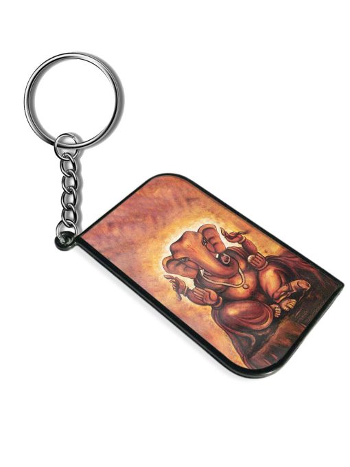 Brown Ganpati Art Keychain Zapvi