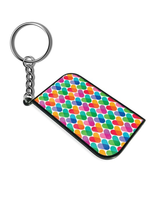 Overlapping Colors Colorful Keychain Zapvi