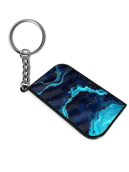 Blue Marble Gold Keychain Zapvi