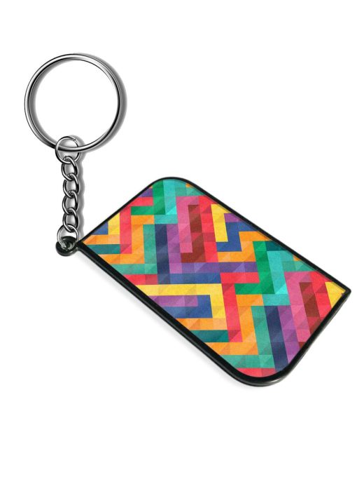 Colorful Seamless Geometric Keychain Zapvi