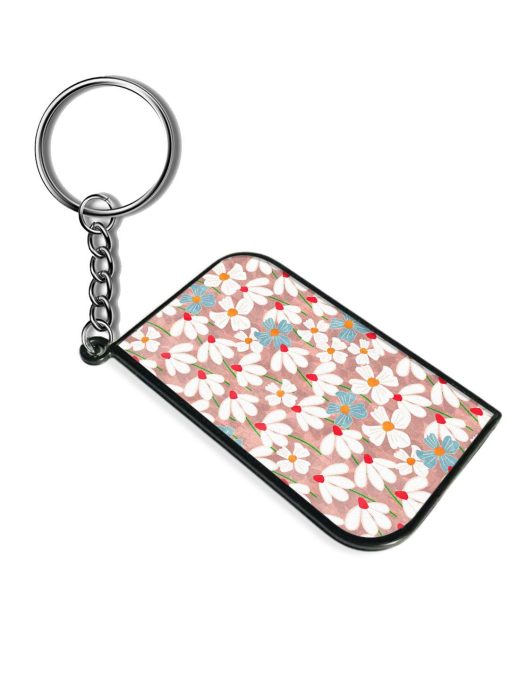 Abstract Petal Flowers Keychain Zapvi