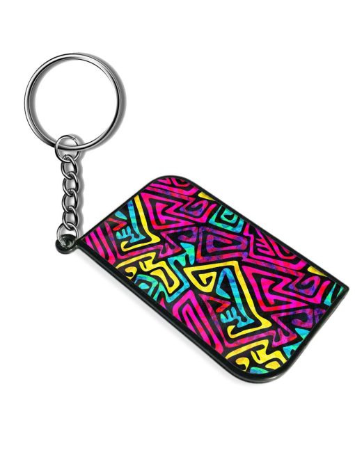 Psychedelic Seamless Pattern Keychain Zapvi